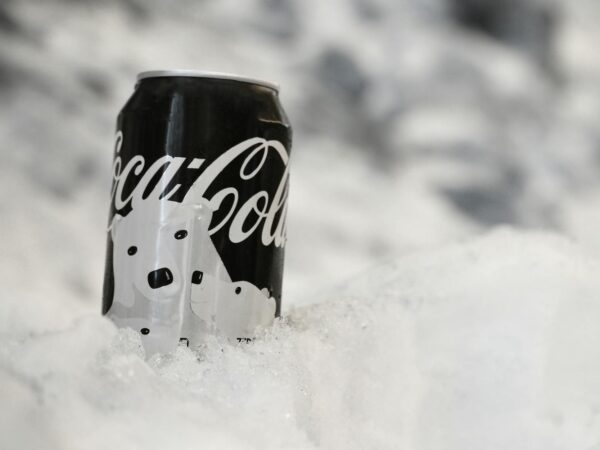 coca cola on snow