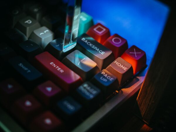 black and red computer keyboard