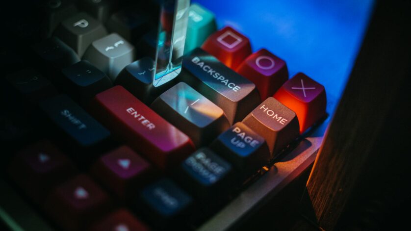 black and red computer keyboard