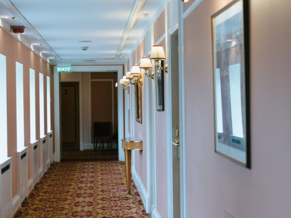 empty corridor in hotel