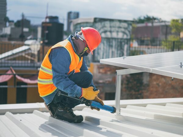 maintenance man during work