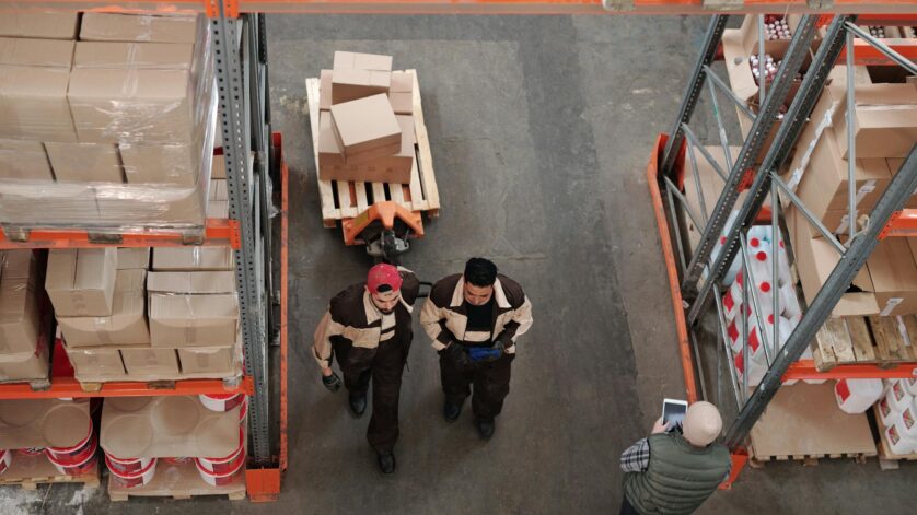 men working in a warehouse