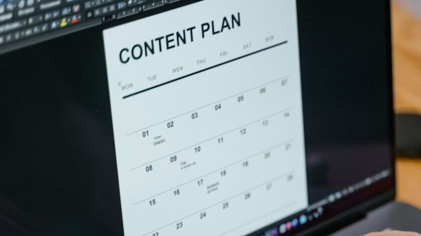 person doing a content plan