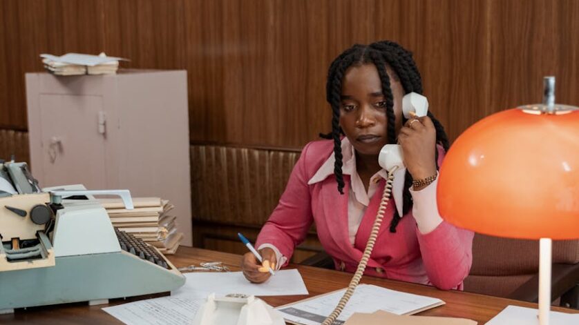a woman calling on the telephone