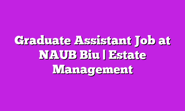 Graduate Assistant Job at NAUB Biu | Estate Management