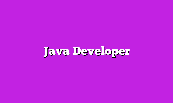 Java Developer