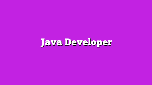 Java Developer