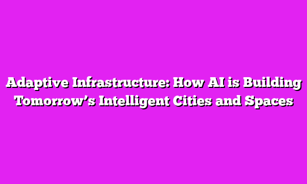 Adaptive Infrastructure: How AI is Building Tomorrow’s Intelligent Cities and Spaces