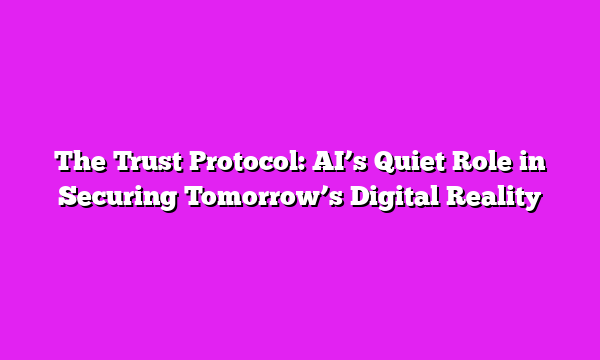 The Trust Protocol: AIβs Quiet Role in Securing Tomorrowβs Digital Reality