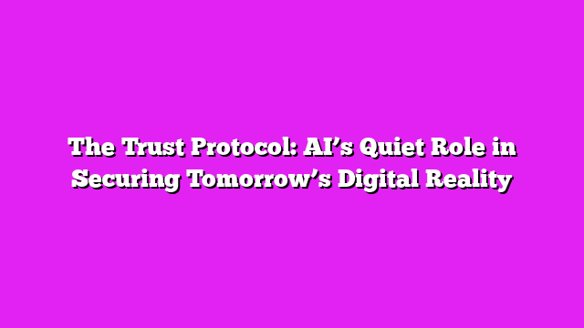 The Trust Protocol: AIβs Quiet Role in Securing Tomorrowβs Digital Reality