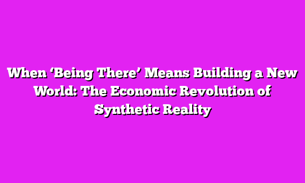 When βBeing Thereβ Means Building a New World: The Economic Revolution of Synthetic Reality