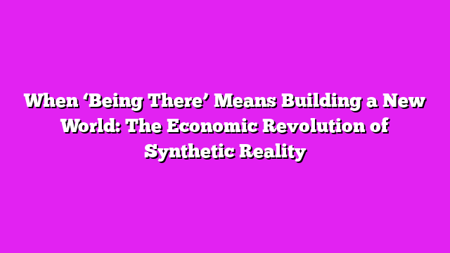 When βBeing Thereβ Means Building a New World: The Economic Revolution of Synthetic Reality