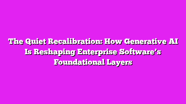 The Quiet Recalibration: How Generative AI Is Reshaping Enterprise Software’s Foundational Layers