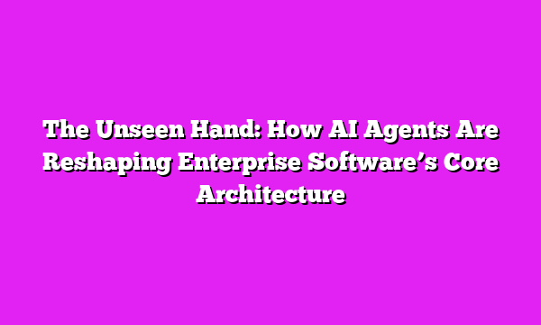 The Unseen Hand: How AI Agents Are Reshaping Enterprise Softwareβs Core Architecture